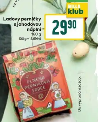 Billa Ladovy perníčky s jahodovou náplní 160 g nabídka