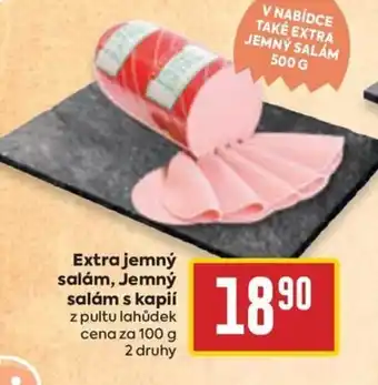 Billa Extra jemný salám, Jemný salám s kapií nabídka
