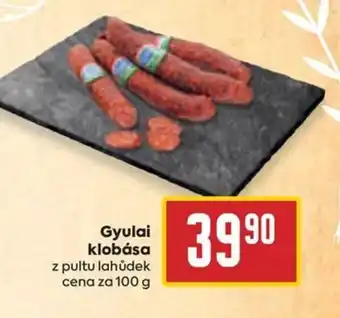 Billa Gyulai klobása nabídka
