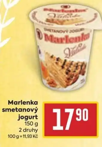 Billa Marlenka smetanový jogurt 150 g nabídka