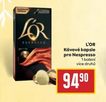 Billa L'OR Kávové kapsle pro Nespresso nabídka