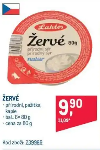 Makro ŽERVÉ nabídka