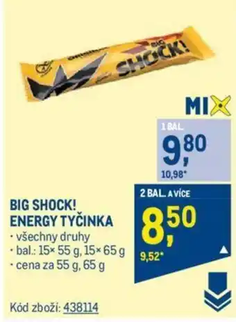 Makro BIG SHOCK! ENERGY TYČINKA nabídka