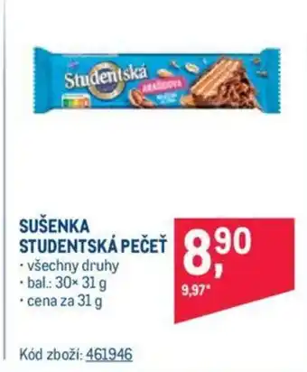 Makro SUŠENKA STUDENTSKÁ PEČEŤ nabídka