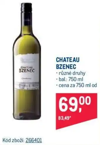 Makro CHATEAU BZENEC nabídka