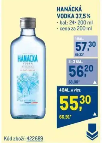 Makro HANÁCKÁ VODKA 37,5% nabídka