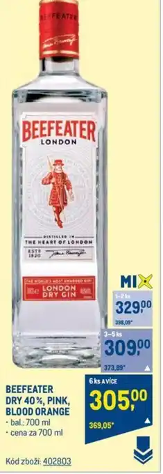 Makro BEEFEATER DRY 40%, PINK, BLOOD ORANGE nabídka