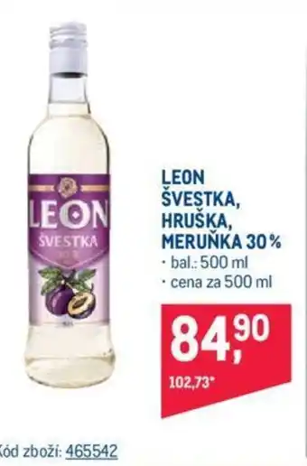 Makro LEON ŠVESTKA, HRUŠKA, MERUŇKA 30% nabídka
