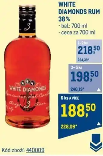 Makro WHITE DIAMONDS RUM 38% nabídka