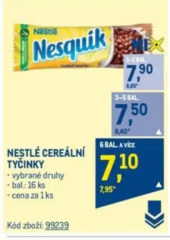 Makro NESTLÉ CEREÁLNÍ TYČINKY nabídka