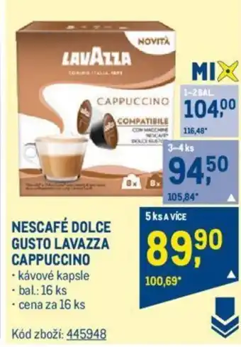 Makro NESCAFÉ DOLCE GUSTO LAVAZZA CAPPUCCINO nabídka