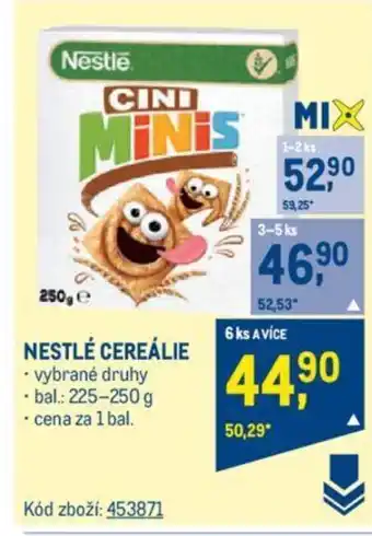 Makro NESTLÉ CEREÁLIE nabídka