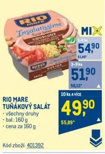 Makro RIO MARE TUŇÁKOVÝ SALÁT nabídka