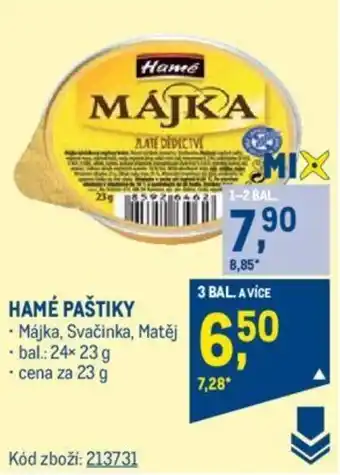 Makro HAMÉ PAŠTIKY nabídka