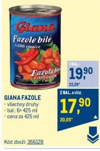 Makro GIANA FAZOLE nabídka