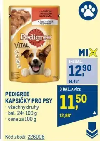 Makro PEDIGREE KAPSIČKY PRO PSY nabídka