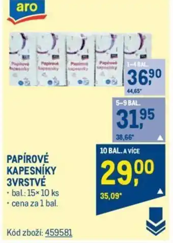 Makro PAPÍROVÉ KAPESNÍKY 3VRSTVÉ nabídka