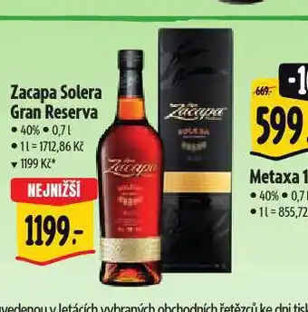 Albert Zacapa solera gran reserva nabídka