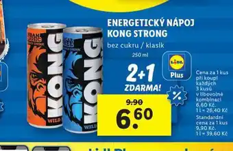 Lidl Kong strong energetický nápoj nabídka