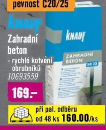 Hornbach Zahradní beton nabídka