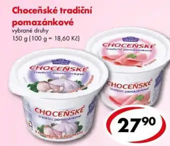 CBA Choceňské tradiční pomazánkové nabídka