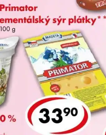 CBA Primator ementálský sýr plátky nabídka