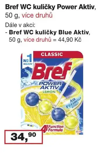 Ráj drogerie Bref WC kuličky Power Aktiv, 50 g nabídka