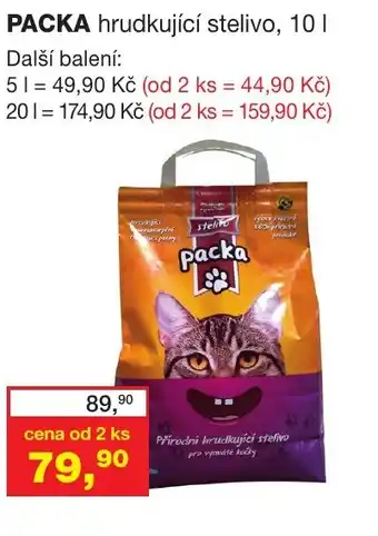 Ráj drogerie PACKA hrudkující stelivo, 10 l. nabídka