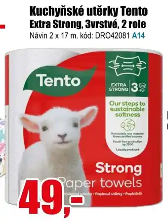 EVA Kuchyňské utěrky Tento Extra Strong, 3vrstvé, 2 role nabídka