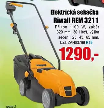 EVA Elektrická sekačka Riwall REM 3211 nabídka