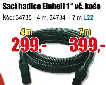 Sací hadice Einhell 1" vč. koše