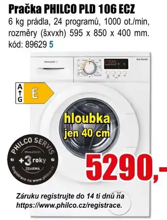 EVA Pračka PHILCO PLD 106 ECZ nabídka