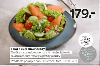 XXXLutz Salát s kuřecími řízečky nabídka