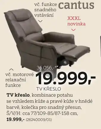 XXXLutz TV KŘESLO nabídka