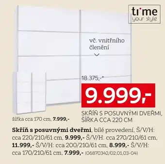 XXXLutz SKŘÍŇ S POSUVNÝMI DVEŘMI, ŠÍŘKA CCA 220 CM nabídka