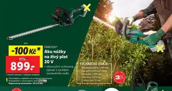 Lidl Aku nůžky na živý plot 20 v nabídka