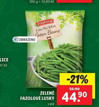 Lidl Zelené fazolové lusky nabídka