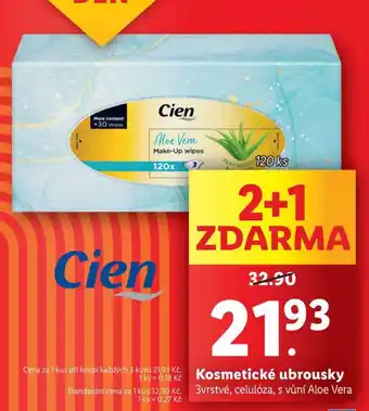 Lidl Kosmetické ubrousky nabídka