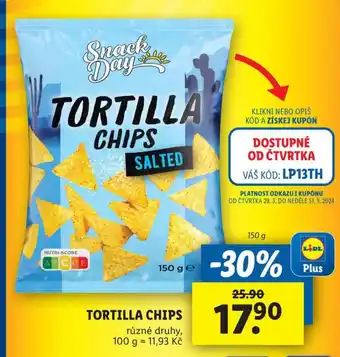 Lidl Tortilla chips nabídka