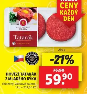 Lidl Hovězí tatarák z mladého býka nabídka