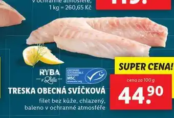 Lidl Treska obecná svíčková nabídka