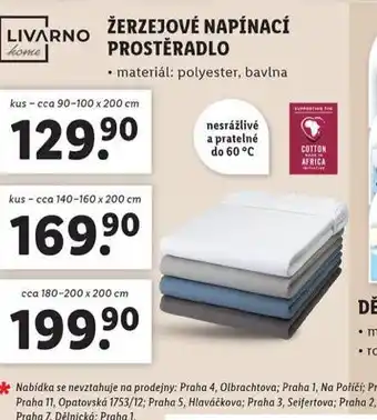 Lidl Žerzejové napínací prostěradlo 90-100 x 200 cm nabídka