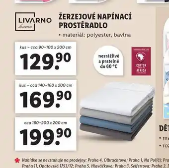 Lidl Žerzejové napínací prostěradlo 140-160 x 200 cm nabídka