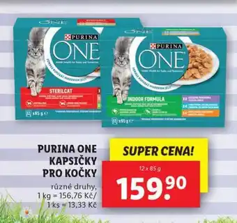 Lidl Purina one kapsičky pro kočky nabídka