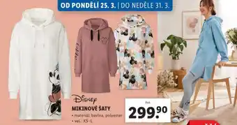 Lidl Mikinové šaty nabídka