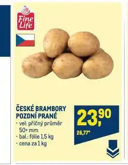 Makro České brambory pozdní prané nabídka