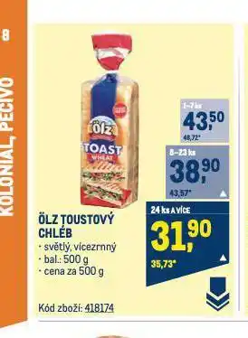 Makro Olz toustový chléb nabídka