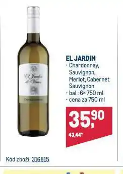 Makro El jardin chardonnay nabídka