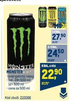 Makro Monster energy drink nabídka