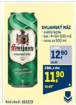 Makro Pivo svijanský máz nabídka